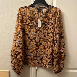 NWT Sanctuary Ruffle Sleeve Blouse, Size L